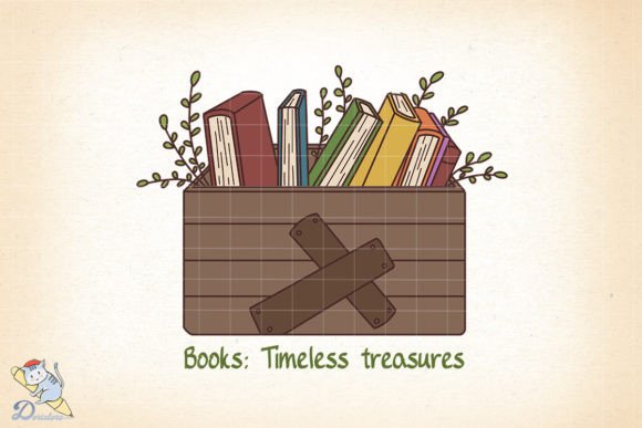 Books Timeless Treasures: Hand-Drawn Digital Assets