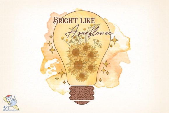 Bright Like a Sunflower: The Art of Freehand Ink and Watercolor Digital Design