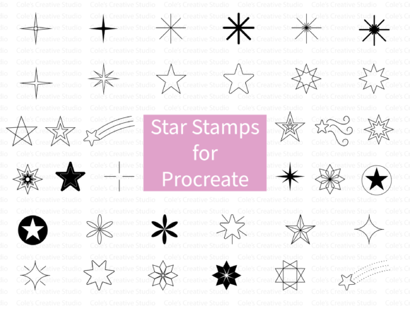 Elevate Your Digital Art with the Procreate Star Stamp Brush Set
