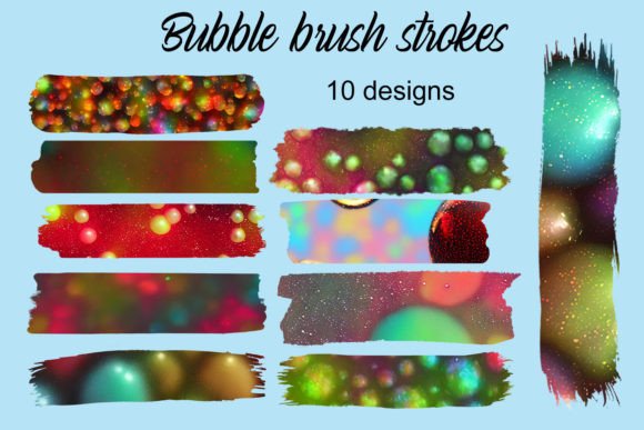 Exploring Bubble Brush Strokes and Purple Flower Brushes for Creative Design Projects