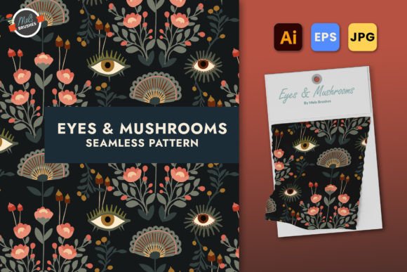 Eyes and Mushroom Botanical Pattern: A Guide to Mystical Design