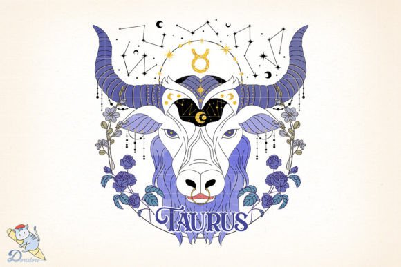 Floral Zodiac Taurus Sublimation: Merging Artistic Flow with Digital Precision