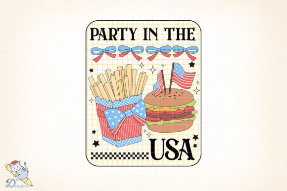 Retro 4th of July Party in the USA