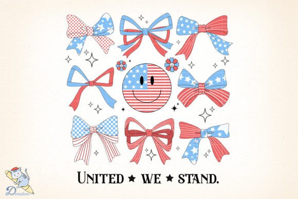 Retro 4th of July United We Stand: A Bold, Handcrafted Design Asset