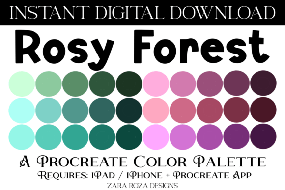 Rosy Forest Procreate Color Palette: A Guide to Earthy Digital Artistry