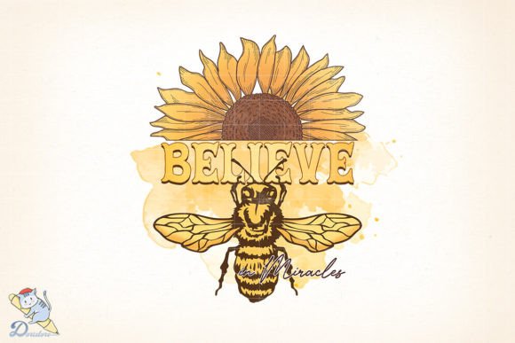 Sunflower Believe in Miracles: A Freehand Flow of Creative Expression