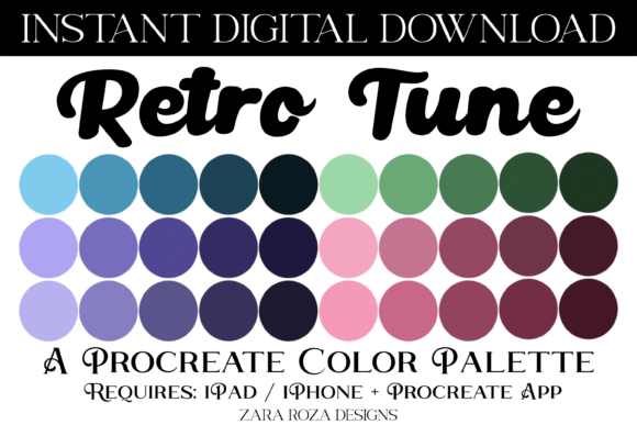 Unlock Your Creative Potential with the Retro Tune Procreate Color Palette