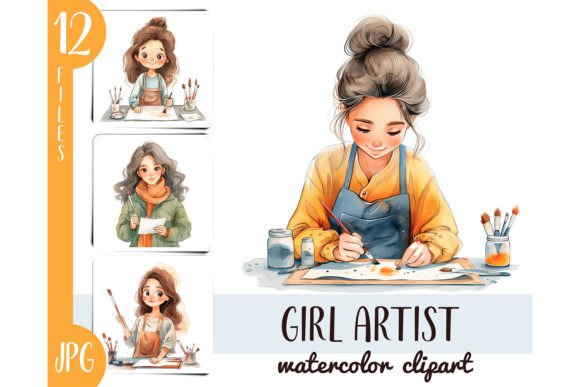Watercolor Girl Artist Clipart JPG: A Practical Asset for Creative Workflows