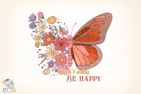 Wildflower Don't Worry Be Happy: A Digital Art Experience with Pen, Ink, and Watercolor