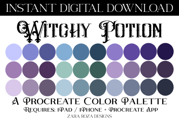 Witchy Potion Procreate Color Palette