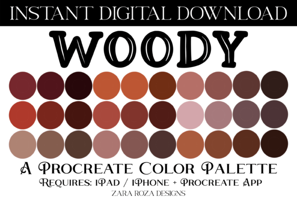 Woody Procreate Color Palette Guide